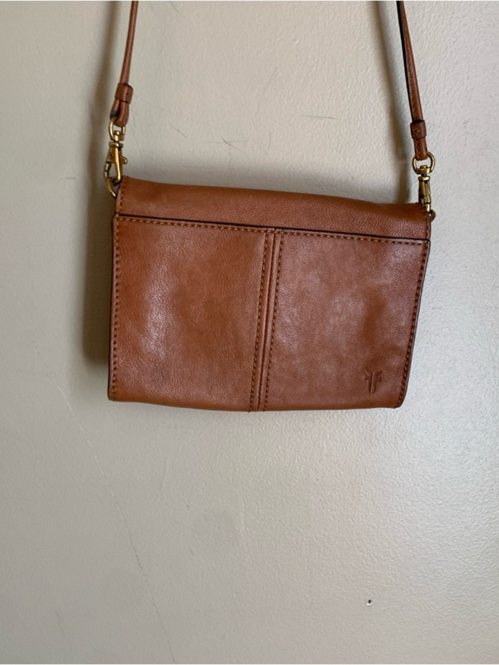 frye crossbody purse handbag leather Tan Mini - Picture 11 of 11